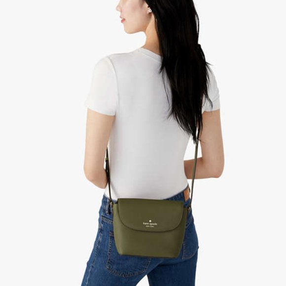 New Kate Spade Emmie Flap Crossbody Leather Enchanted Green - Picture 3 of 5